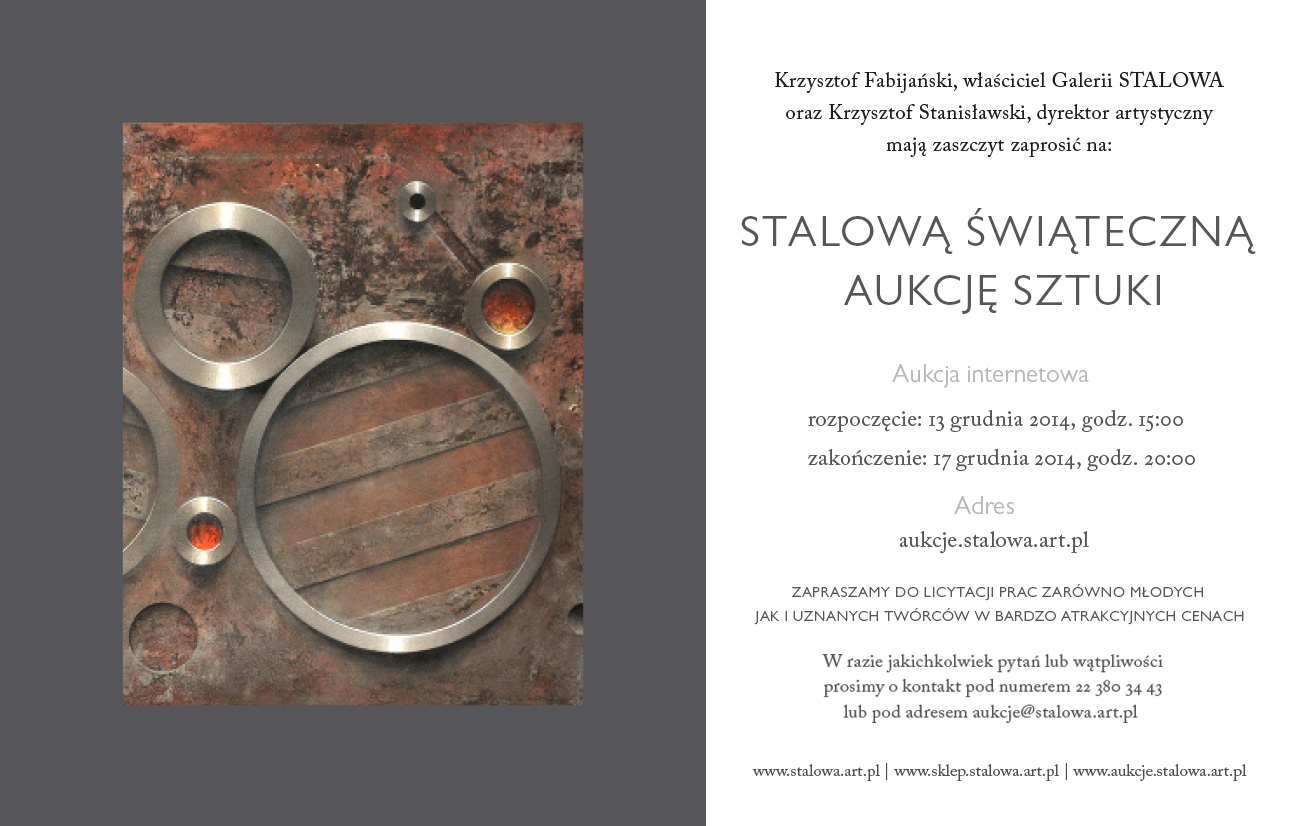 wejdź na stronę galerii, na której odbywa się aukcja