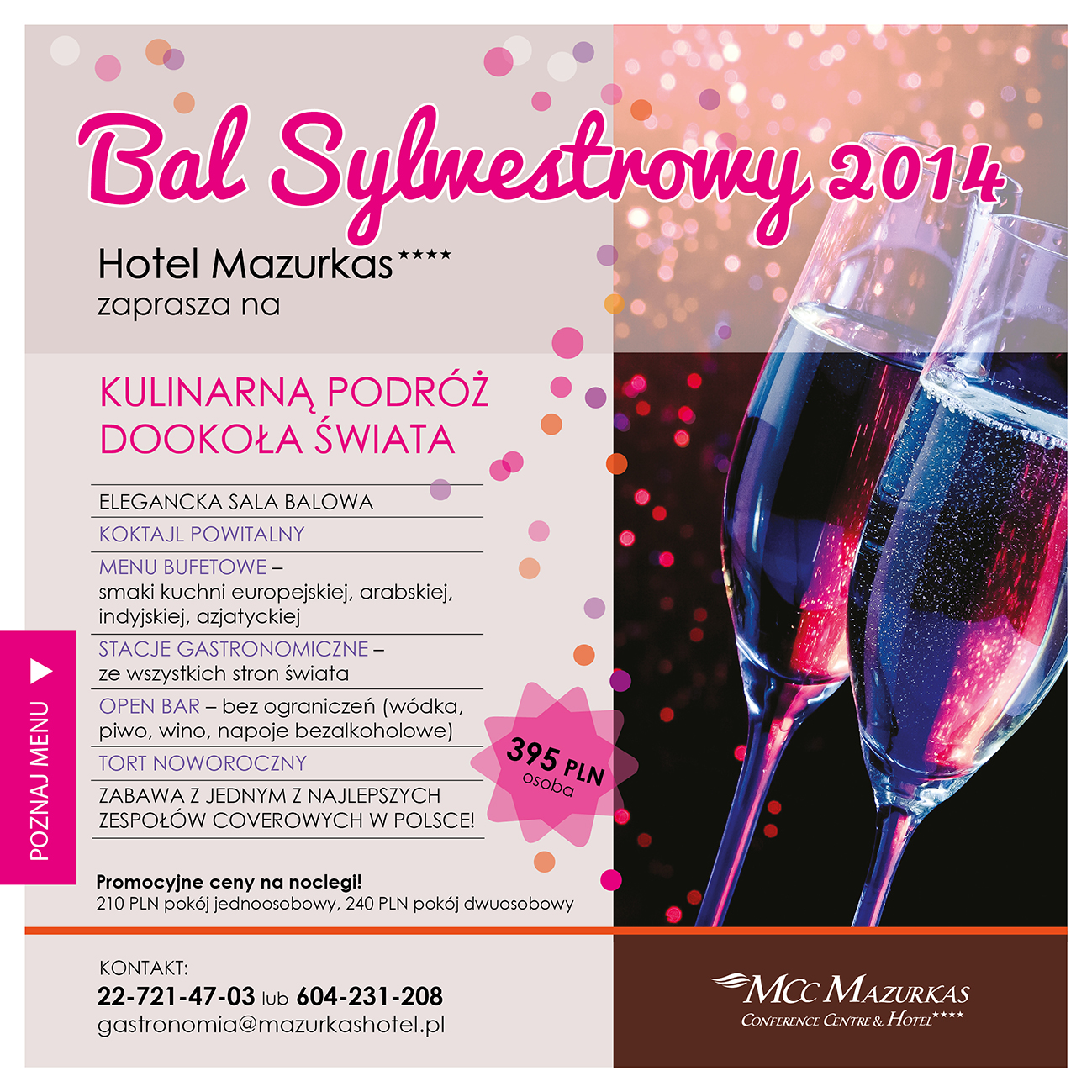 kliknij, by poznać szczegóły oferty sylwestrowej