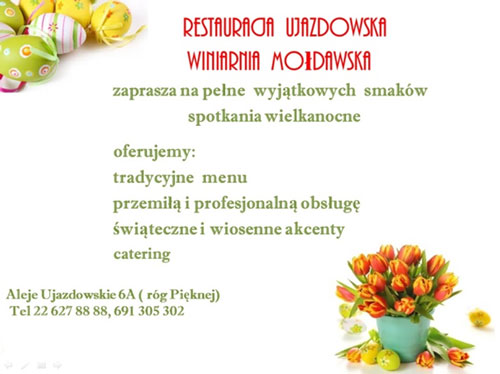 Restauracja Ujazdowska i Winiarnia Mołdawska na święta