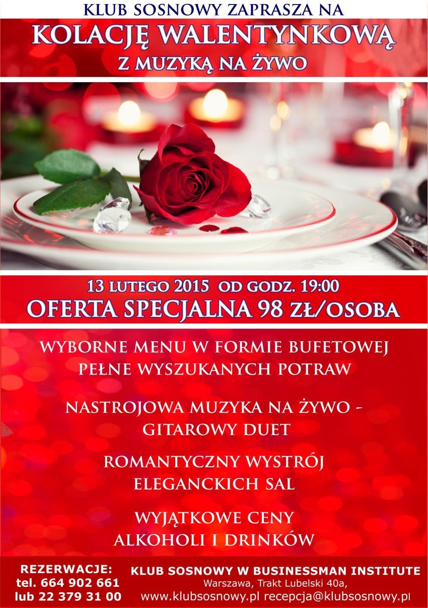 Walentynki w Klubie Sosnowym