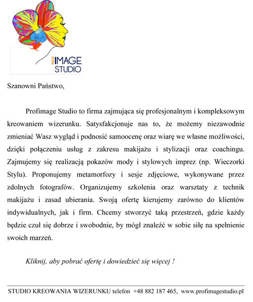 oferta Profimage Studio dla klubu, kliknij aby pobrać oferta Profimage Studio dla klubu, kliknij aby pobrać